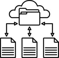 Cloud  icon symbol vector image. Illustration of the hosting storage design image