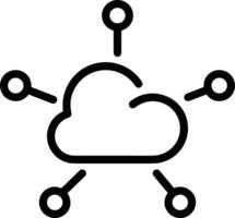 Cloud  icon symbol vector image. Illustration of the hosting storage design image