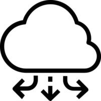 Cloud  icon symbol vector image. Illustration of the hosting storage design image