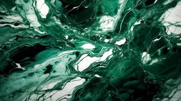 AI generated Green and White Marble Texture Background with Intricate Patterns photo