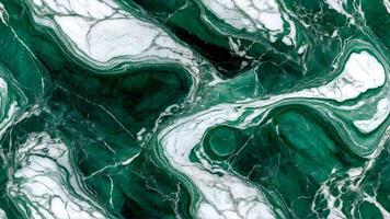 AI generated Green and White Marble Texture with Intricate Patterns photo