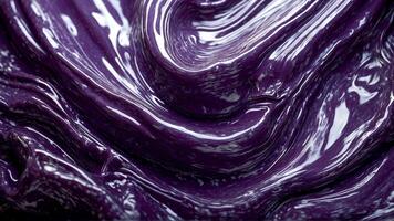 AI generated Vibrant Purple Swirls with Glossy Finish and Dynamic Patterns photo