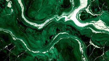 AI generated Luxurious Emerald Green Marble with Elegant White Veins photo