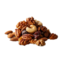 AI generated Assorted nuts mix with a transparent background png