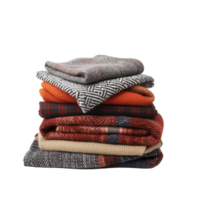 AI generated Assorted comfortable scarves on a transparent background png