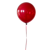 AI generated Red helium balloon floating on a transparent background png