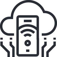 Cloud  icon symbol vector image. Illustration of the hosting storage design image