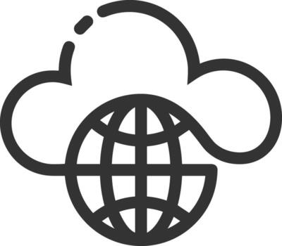 Cloud  icon symbol vector image. Illustration of the hosting storage design image