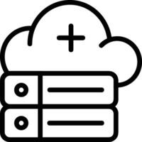 Cloud  icon symbol vector image. Illustration of the hosting storage design image