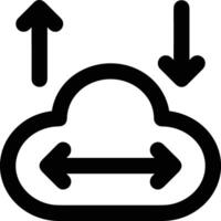 Cloud  icon symbol vector image. Illustration of the hosting storage design image