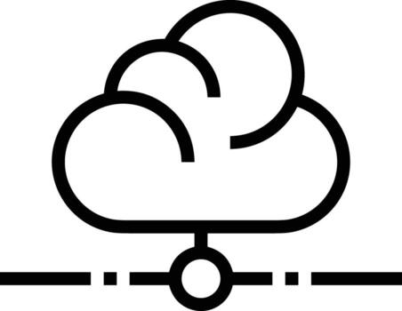 Cloud  icon symbol vector image. Illustration of the hosting storage design image