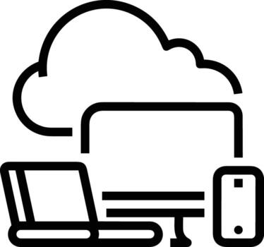Cloud  icon symbol vector image. Illustration of the hosting storage design image