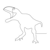 Dinosaur Continuous one line drawing illustration art vector design