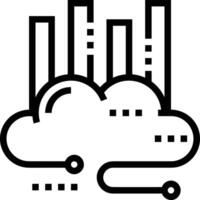 Cloud  icon symbol vector image. Illustration of the hosting storage design image