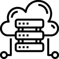 Cloud  icon symbol vector image. Illustration of the hosting storage design image