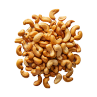 AI generated A pile of nuts, including cashews and almonds png