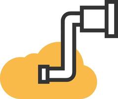 Cloud  icon symbol vector image. Illustration of the hosting storage design image