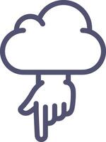 Cloud  icon symbol vector image. Illustration of the hosting storage design image