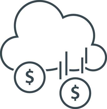 Cloud  icon symbol vector image. Illustration of the hosting storage design image