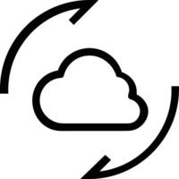 Cloud  icon symbol vector image. Illustration of the hosting storage design image