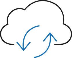 Cloud  icon symbol vector image. Illustration of the hosting storage design image