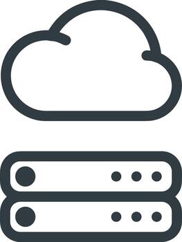 Cloud  icon symbol vector image. Illustration of the hosting storage design image