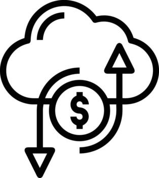 Cloud  icon symbol vector image. Illustration of the hosting storage design image