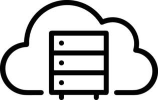 Cloud  icon symbol vector image. Illustration of the hosting storage design image