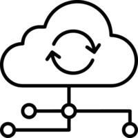 Cloud  icon symbol vector image. Illustration of the hosting storage design image