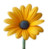 ai genererad vibrerande gul daisy med en transparent bakgrund png