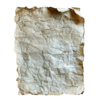 AI generated Vintage crumpled paper with transparent background png