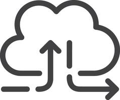 Cloud  icon symbol vector image. Illustration of the hosting storage design image