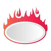 Modern Gradient Fire Frame vector