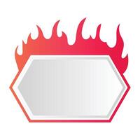 Modern Gradient Fire Frame vector