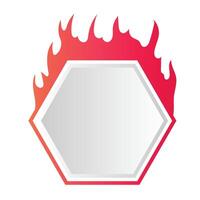 Modern Gradient Fire Frame vector