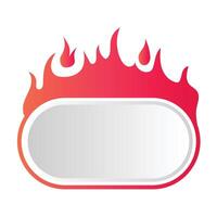 Modern Gradient Fire Frame vector