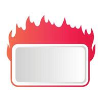 Modern Gradient Fire Frame vector