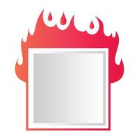 Modern Gradient Fire Frame vector