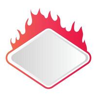 Modern Gradient Fire Frame vector