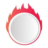 Modern Gradient Fire Frame vector
