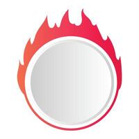 Modern Gradient Fire Frame vector