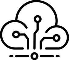 Cloud  icon symbol vector image. Illustration of the hosting storage design image