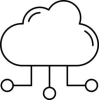 Cloud  icon symbol vector image. Illustration of the hosting storage design image