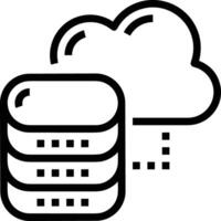 Cloud  icon symbol vector image. Illustration of the hosting storage design image