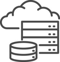 Cloud  icon symbol vector image. Illustration of the hosting storage design image