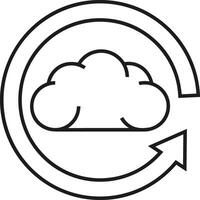 Cloud  icon symbol vector image. Illustration of the hosting storage design image