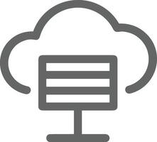 Cloud  icon symbol vector image. Illustration of the hosting storage design image