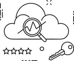 Cloud  icon symbol vector image. Illustration of the hosting storage design image