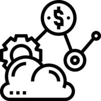 Cloud  icon symbol vector image. Illustration of the hosting storage design image