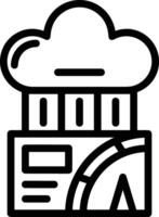 Cloud  icon symbol vector image. Illustration of the hosting storage design image